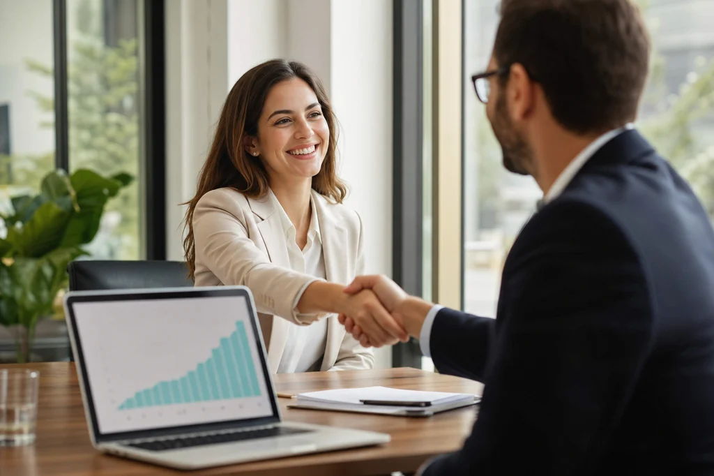 Digital Marketing business owner meeting with an SEO consultant