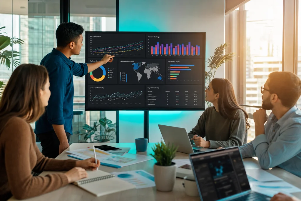 SEO strategists planning a Local local search campaign