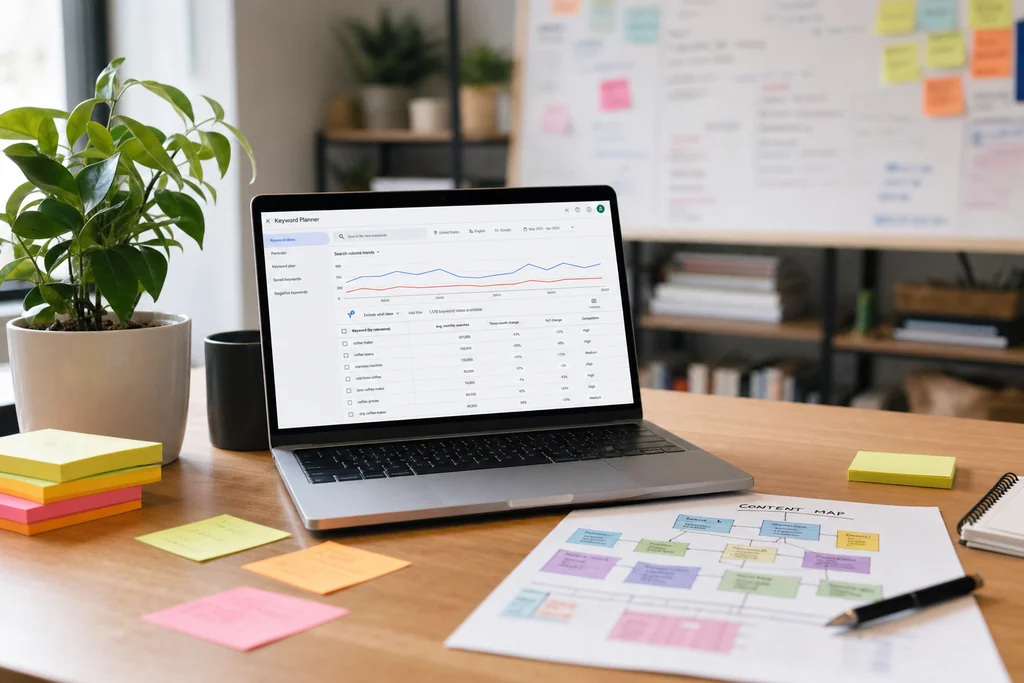 Keyword research workspace for the Local market