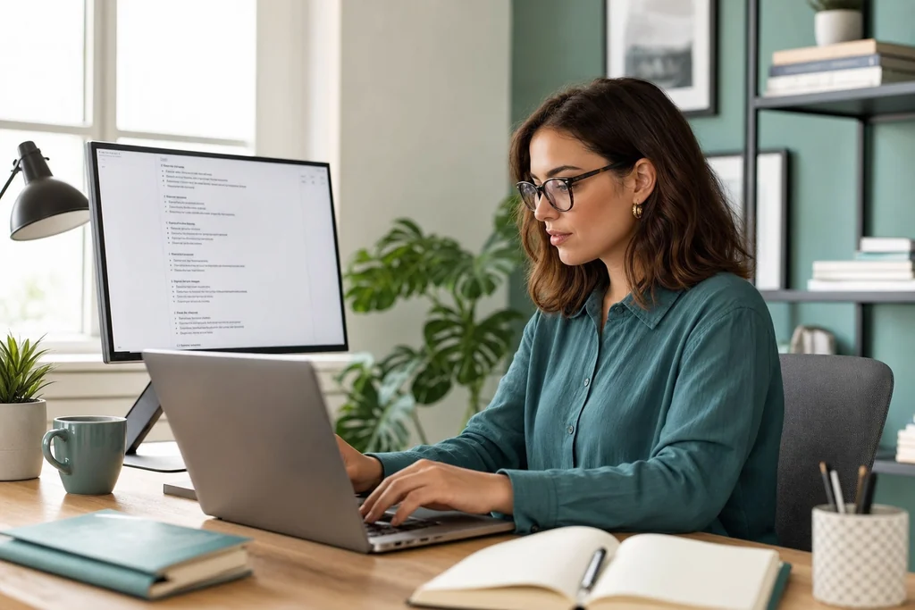 Content team writing optimized copy for Local clients