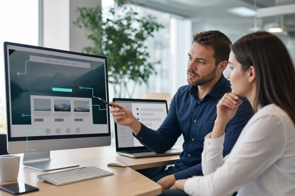 Specialist optimizing a Online Marketing Consultation company website