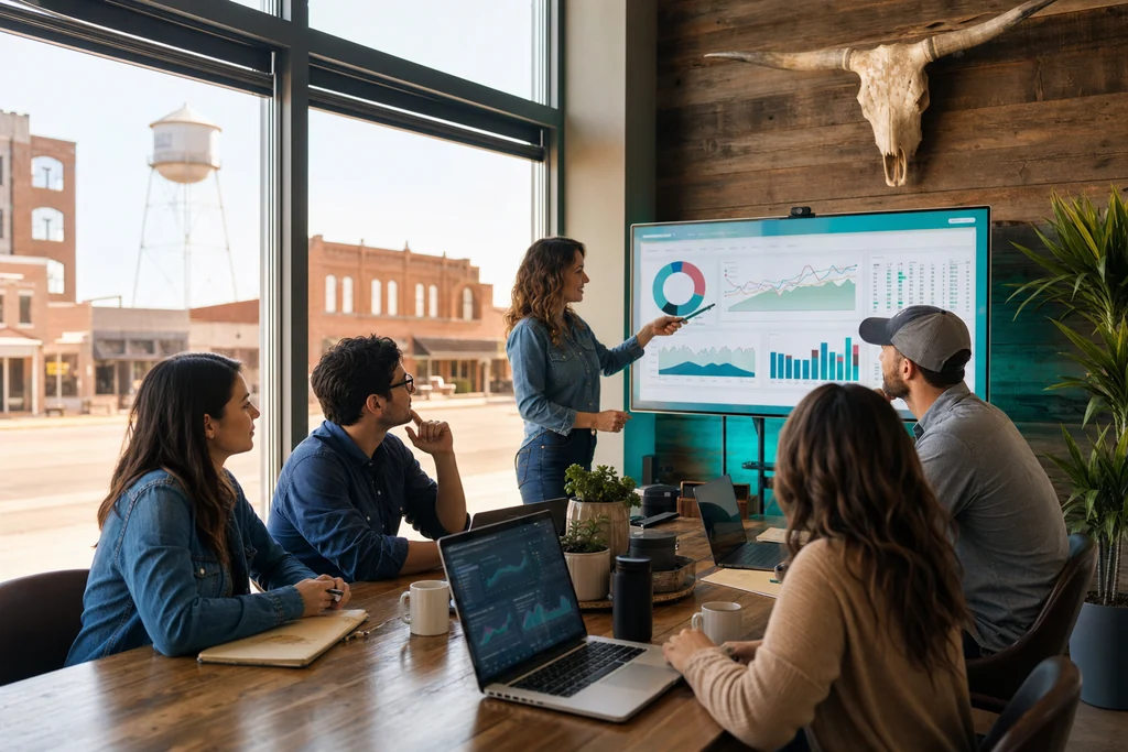 SEO strategists planning a Tomball local search campaign