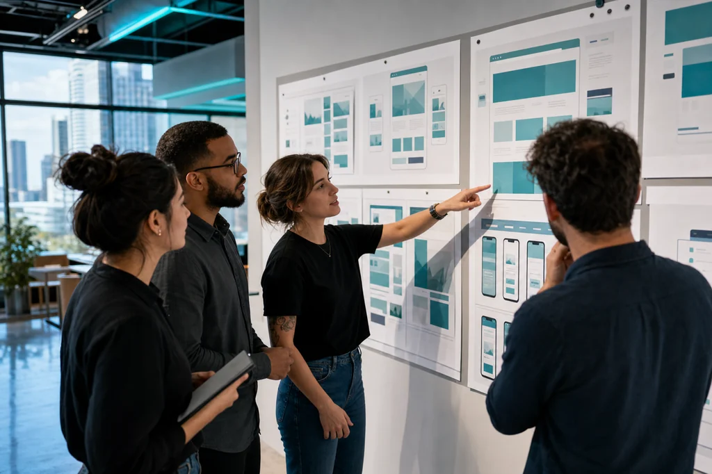SEO strategists planning a Website Design local search campaign