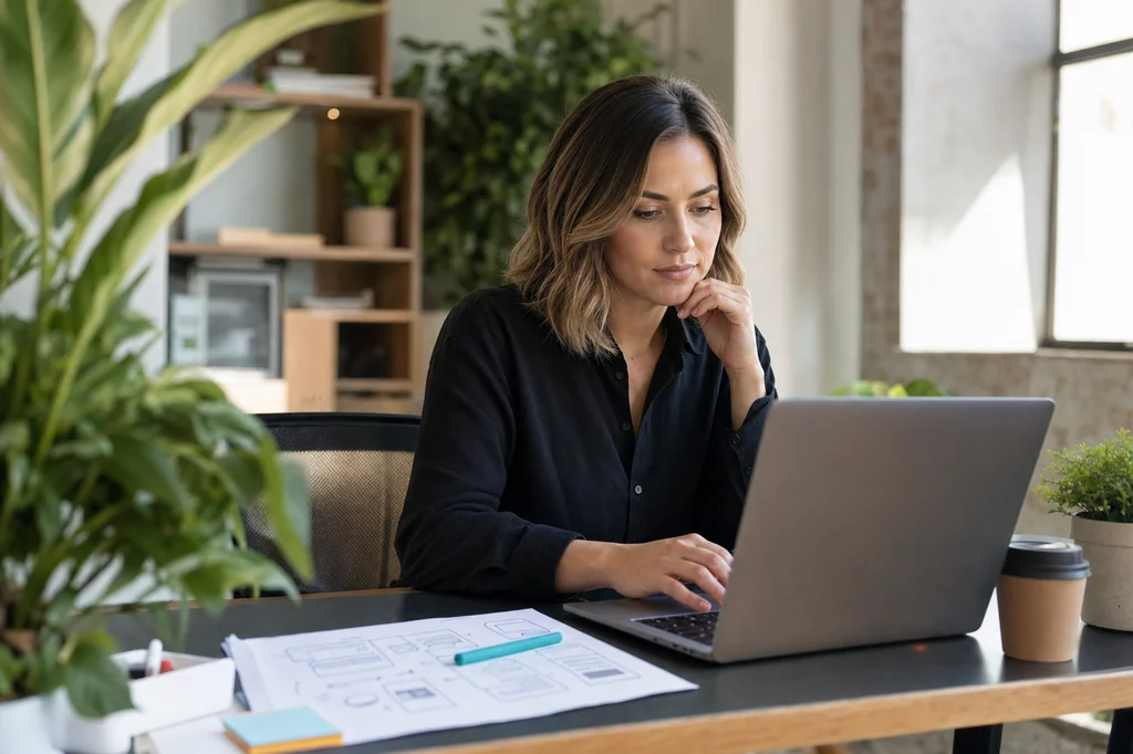 Content team writing optimized copy for Website Design clients