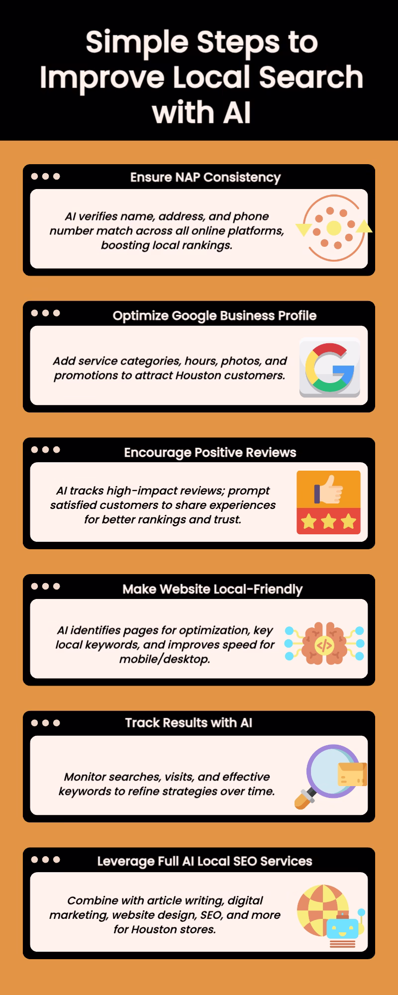 Local SEO Houston | Rank in the Map Pack + Free Audit 2 Simple AI steps to boost local search rankings