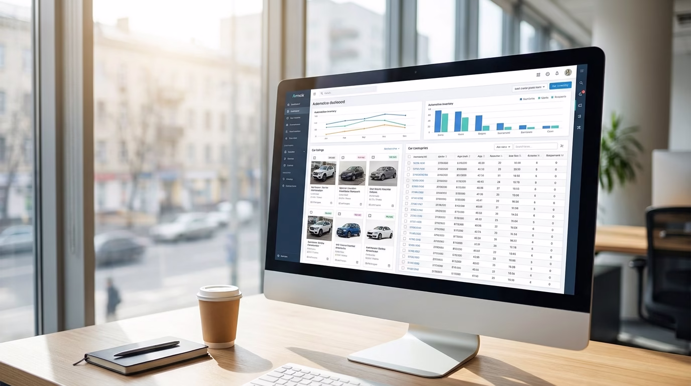 automotive digital marketing agency 2 Real-time automotive inventory feed dashboard showing vehicle listings