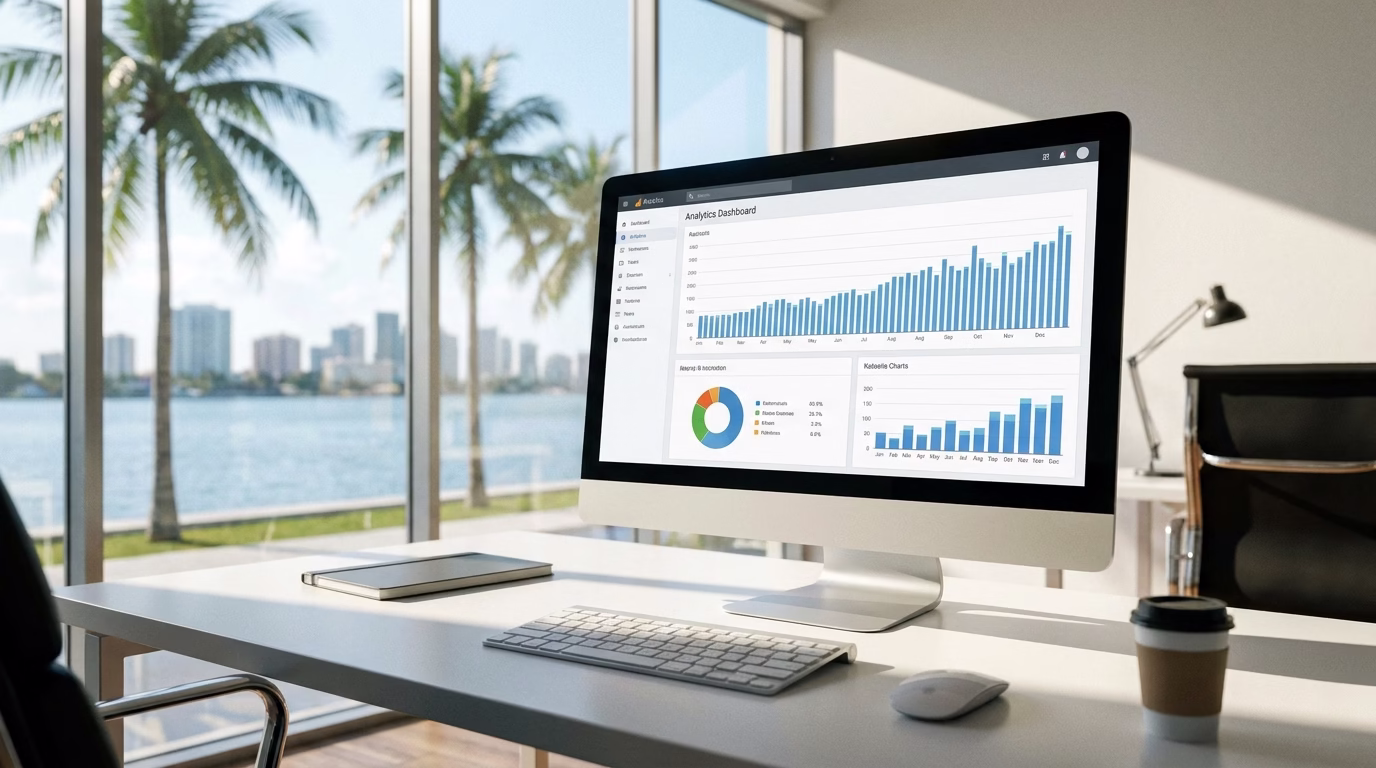 Automotive Digital Marketing Agency Miramar FL | Actual SEO Media 2 Dashboard analytics showing automotive website traffic growth