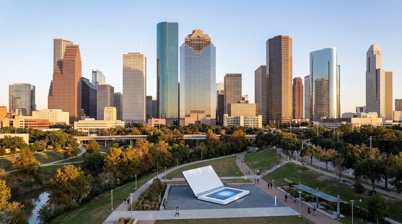 content marketing agency houston 1 Houston skyline with business district highlighting local content marketing expertise