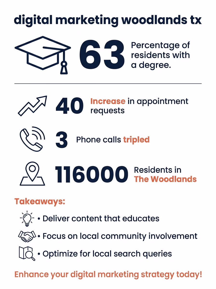 digital marketing woodlands tx infographic