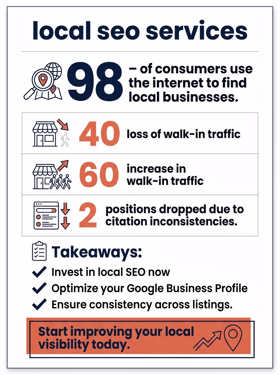 local seo services 3 local seo services infographic