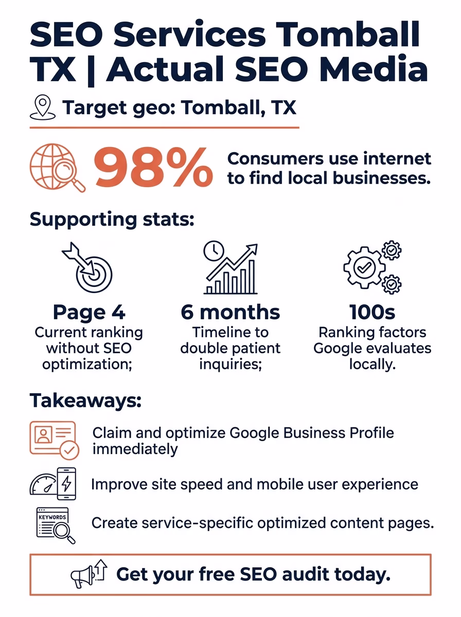SEO Services Tomball TX | Actual SEO Media infographic