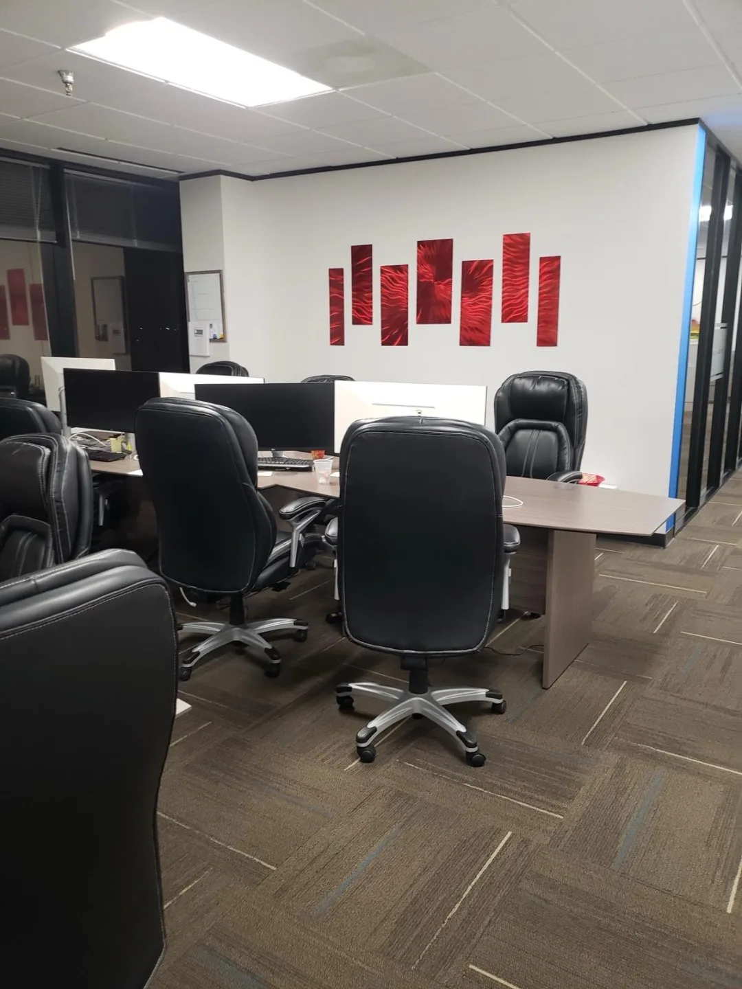 Conference room inside the Actual SEO Media, Inc. Dairy Ashford office