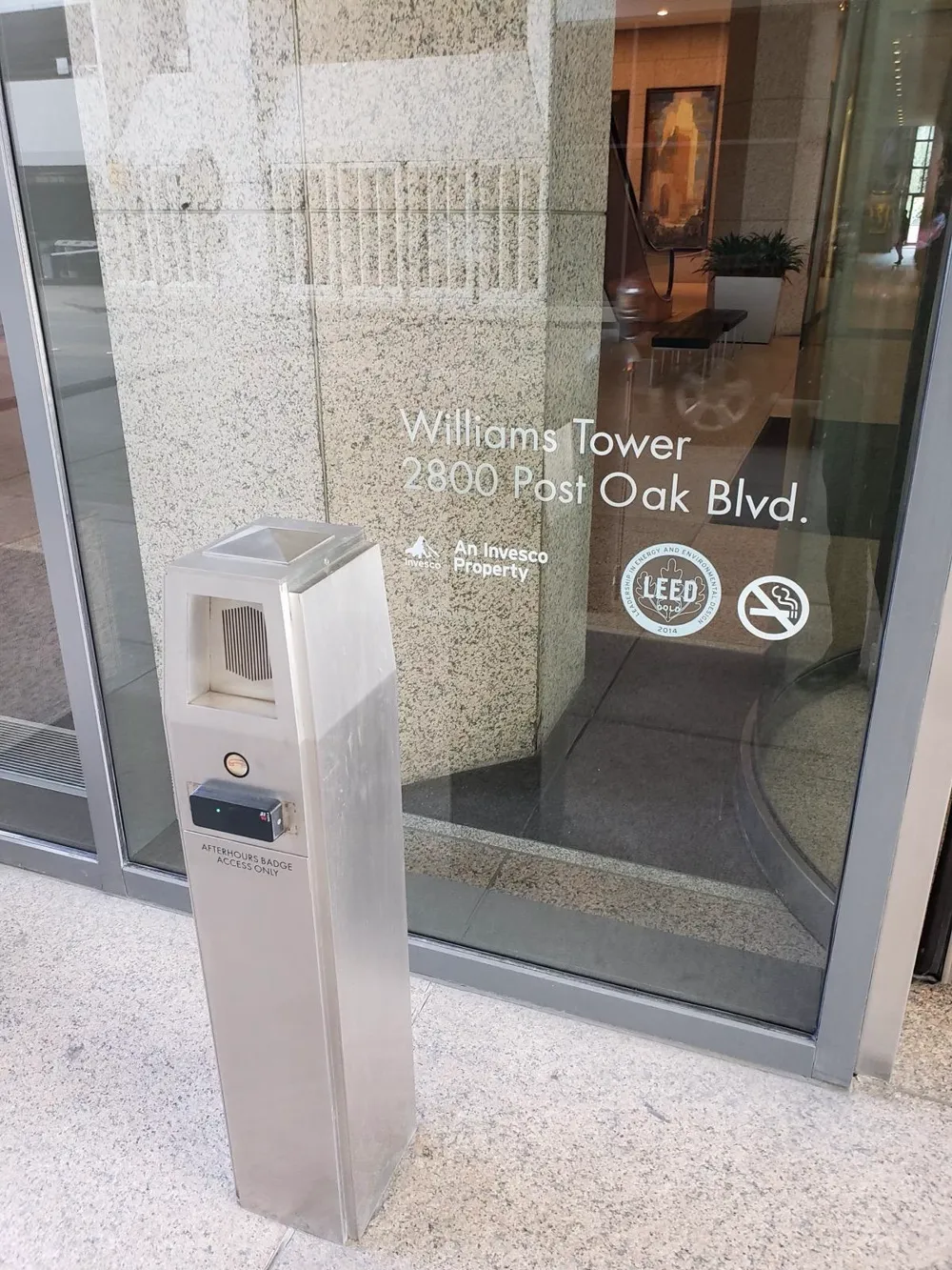 Actual SEO Media, Inc. suite entrance at Williams Tower, 2800 Post Oak Blvd, Houston, TX